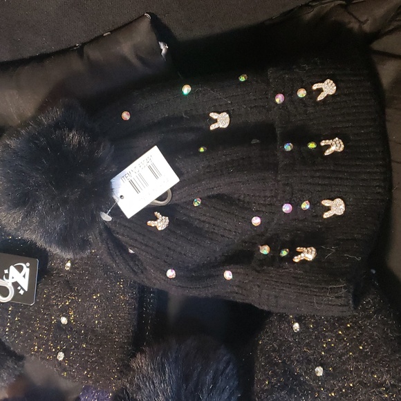 Winter Fur Beanie Sherpa Lined Soft Warm Lux Beanie Single Pom Pom Studded Knit - Picture 13 of 17